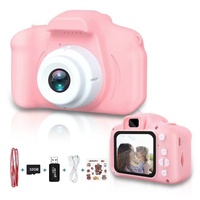 Tadow Kinder Kamera,mit 2.0-Zoll,Cartoon-Aufkleber,1080P HD 32GB,USB,rosa Kinderkamera rosa