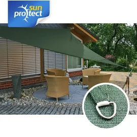 Gartenia Sunprotect sunprotect 83284 Professional Sonnensegel, 3,6 x 3,6 x 5 m, 90° Grad Dreieck, wind- & wasserdurchlässig, grün
