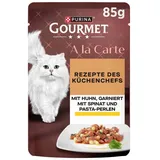 GOURMET A la Carte mit Huhn, Spinat und Pasta-Perlen 26x85g