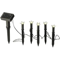LED Solar Lichterkette Blumen Beetstecker Blumentopfdeko Garten Lichtsensor