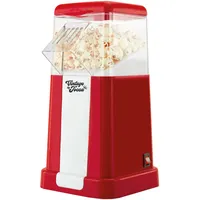 Jocca – 1200 W ölfreier elektrischer Popcorn-Maker/Popcorn-Herstellungsmaschine im Vintage-Stil/Popcorn in 3 Minuten fertig/Messbecher/gesund und schnell for Healthy and Fat-Free Popper, 1200 W, Red