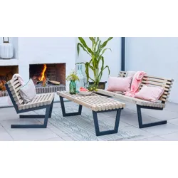 Siesta Gartensessel 80 x 75 x 35/43 cm - Gartenstuhl aus Kiefer/Fichte - bequeme Sitzgelegenheit für Balkon & Garten - Balkonstuhl