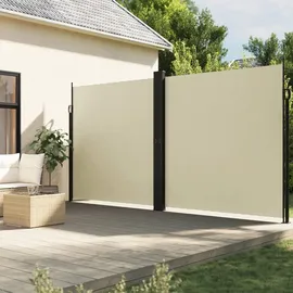 furnicato Seitenmarkise 200 x 600 cm Creme Polyester
