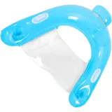 Aufblasbare Wasserhängematte – Poolmatratze – 4-in-1 – Poolstuhl – Aufblasbare Hängematte – Blau-crezuo
