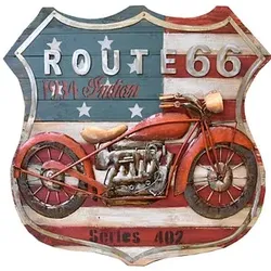 Garden Pleasure Wandbild 3D Motorrad, Metall