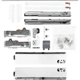 vasalat BLUM Tandembox Set Modell M mit Reling C KB 600-1400mm - weiß - 600 mm Auszug 30kg