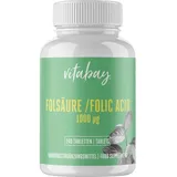 Vitabay Folsäure 1000 mcg Calcium-L-Methylfolat vegan