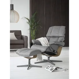 Stressless Relaxsessel "Reno", grau (wild dove batick), B:92cm H:100cm T:80cm, Leder BATICK: BATICK ist ein leicht korrigiertes, durchgefärbtes und genarbtes Möbelleder, bei dem die meisten Unebenheiten und Spuren in der Regel entfernt wurden.