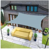 luxuskollektion Sonnensegel Rechteckig 3x5m Wasserdicht UV Schutz 3x5 Graublau