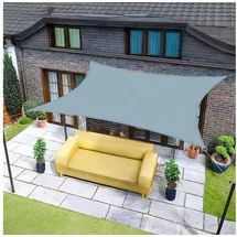 luxuskollektion Sonnensegel Rechteckig 3x5m Wasserdicht UV Schutz 3x5 Graublau