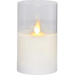 LED Stumpenkerze M-Twinkle, flackernd, 12,5 cm