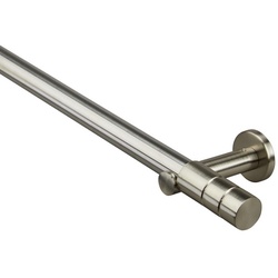 GARDINIA Gardinenstangen-Set »Zylinder«, Länge 1000 mm, Ø 25 mm, Metall - silberfarben