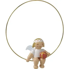 Wendt & Kühn Christbaumengel im Ring mit Ball bunt
