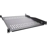 InLine 19" Fachboden, 550mm, 50kg, 1HE, RAL 9005 schwarz, 19114G