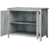 Gartenschrank Aus Holz, Gartenschrank Mit Regalen Und Doppeltüren, 110 X 60 X 88,5 Cm, Hellgrau