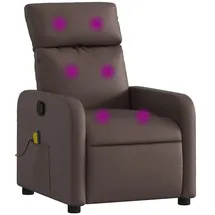 vidaXL Massagesessel Braun Kunstleder -
