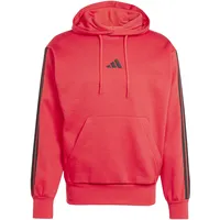 Adidas Essentials 3-Streifen Fleece Kapuzenpullover Pure Ruby / Black 2XL