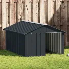 vidaXL Hundehütte 116,5 x 153 x 81,5 cm Stahl Anthrazit