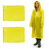 Relaxdays Regenmantel im 2er Set gelb