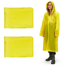 Relaxdays Regenmantel im 2er Set gelb