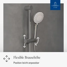 Villeroy & Boch Universal Showers Duschsystem mit Stange Chrom TVS10900400061