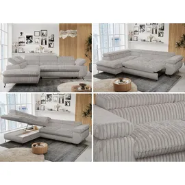MKS Meble Eckcouch Cord 3-Sitzer Grau