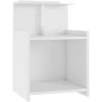 VidaXL Nachttisch Hochglanz-Weiß 40x35x60 cm Holzwerkstoff
