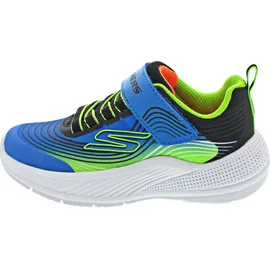 SKECHERS Microspec Advance Blue / Lime Textile / Synthetic / Orange / Black Trim 32
