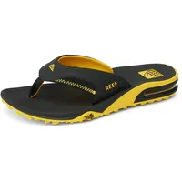 Reef Fanning Pregame Herren-Flip-Flops, Schwarz/Rot, wasserfreundliche Sandalen, Schwarz/Gelb, 39 EU - 39 EU