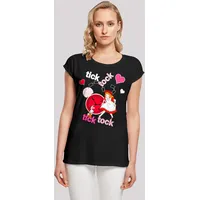 F4NT4STIC T-Shirt Alice im Wunderland Tick Tock in schwarz