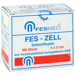 Zellstofftupfer Fes Zell 4x5 cm hochgebleicht