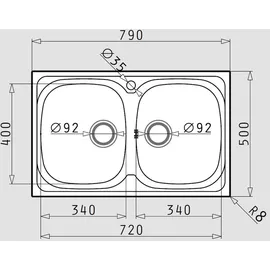 PYRAMIS SPARTA (79X50) 2B Edelstahl glatt