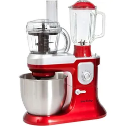 Innoliving Inn-721 Küchenmaschine mit Mixer und Küchenmaschine, Rot, 6,5 Liter, 1200 Watt