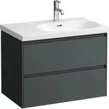 Laufen Lani für Lua Waschtischunterbau, 2 Schubladen, SoftClose, für WT-Ablage links, 750x515x445mm, H4035821122661, Farbe: Verkehrsgrau