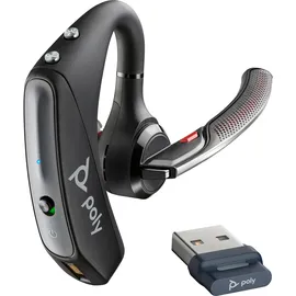 Poly Voyager 5200 UC (Kabellos, USB-A), Office Headset, Schwarz