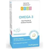 Omega-3 für Kinder – 90 reine Fischölkapseln ohne Zucker – geschmacksneutral – verblistert – Mini-Perlen von White Omega