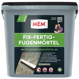 mem Fix-Fertig-Fugenmörtel Witterungsbeständig, Anwendungsfertig, Gegen Unkrautbewuchs, Steingrau, 12,5 kg