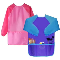 Malkittel 2er Set in Blau & Pink, ideal für kreative Aktivitäten