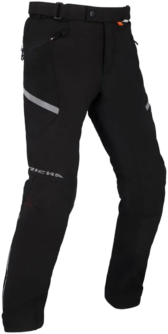Richa Softshell wasserdichte Motorrad Textilhose, schwarz, Größe XL für Männer