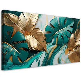 Feeby Leinwandbild, Grün, Textil, Baum/Pflanze/Natur, Rechteckig, 100x50 cm, Bilder und Zubehör, Wandbilder, Leinwandbilder