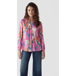 Klassische Bluse LECOMTE "Bluse", Damen, Gr. 40, pink, 100%Viskose, gemustert, feminin, gerade, Langarm, Blusen
