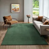 The CarPET Teppich THE CARPET "Rio", dunkelgrün, B:80cm H:8mm L:150cm, Polyester, Teppiche, Teppich, weicher Wohnzimmer Teppich rutschfest 3D-Optik