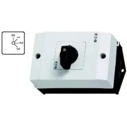 Eaton 218981 Stufenschalter, T0, 20 A, Aufbau, 3 Baueinheit(en), Kontakte: 6, 45 °, rastend, mit 0-Stellung, 0-3, Abwicklungs Nr. 8261 T0-3-8261/I1
