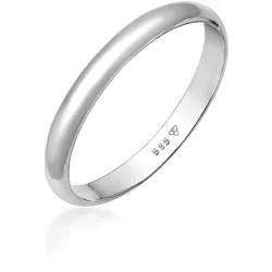 Partnerring ELLI PREMIUM "Bandring Ehering 585 Weißgold" Gr. 56, weiß, Fingerringe, Damen, 56mm, Weißgold 585, 2mm