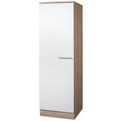 Seitenschrank WIHO KÜCHEN „Montana“ Schränke Gr. B/H/T: 50 cm x 165 cm x 57 cm, 1 St., weiß (front: matt, korpus: sonoma eichefarben) Seitenschrank 50 cm breit