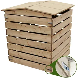 NATIV Garten Komposter Holz mit Deckel