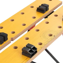 katoma Arbeitstisch Stahl/MDF klappbar 125 kg gelb/rot