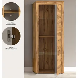 Home Affaire Vitrine Aosta 60 x 35 x 159 cm Braun