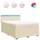 vidaXL Boxspringbett mit Matratze Creme 140x200 cm Stoff