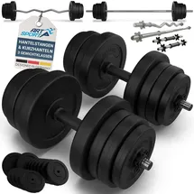ArtSport 3in1 Hantelset Hantel-Set 60 kg schwarz/silber